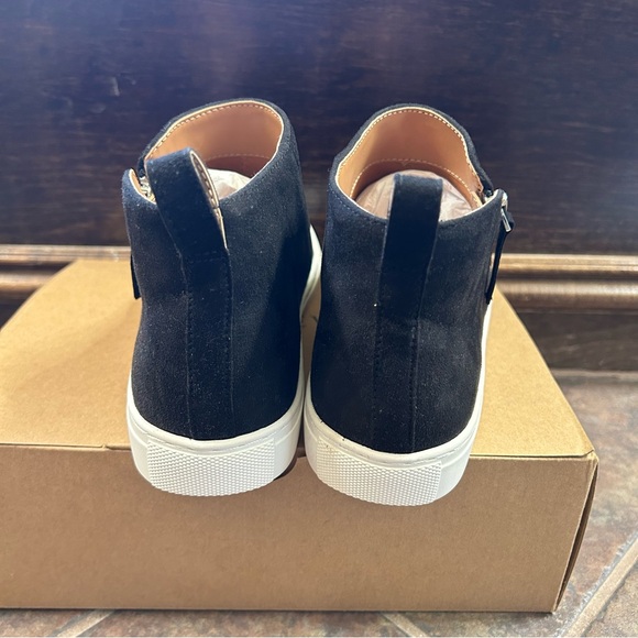 J. Crew Microsuede Side Zip High-top Sneakers Size 8 - Picture 7 of 8